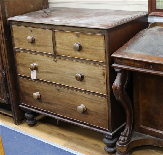 A Victorian mahogany chest of drawers, W.92cm